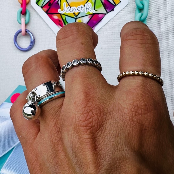 Tiffany & Co Dangle Ball (10mm) Ring sz 7 Silver